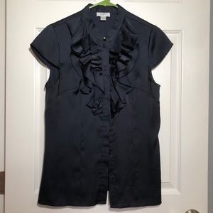 Ann Taylor Loft Navy Blouse - Excellent Condition!